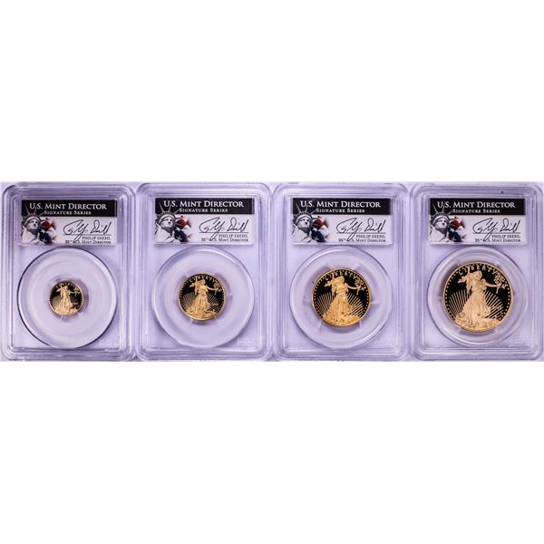 Set of 2011-W Proof American Gold Eagle Coins PCGS PR69 Philip Diehl Signature
