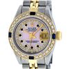 Image 2 : Rolex Ladies Two Tone MOP Diamond & Sapphire Oyster Perpetual Datejust Watch