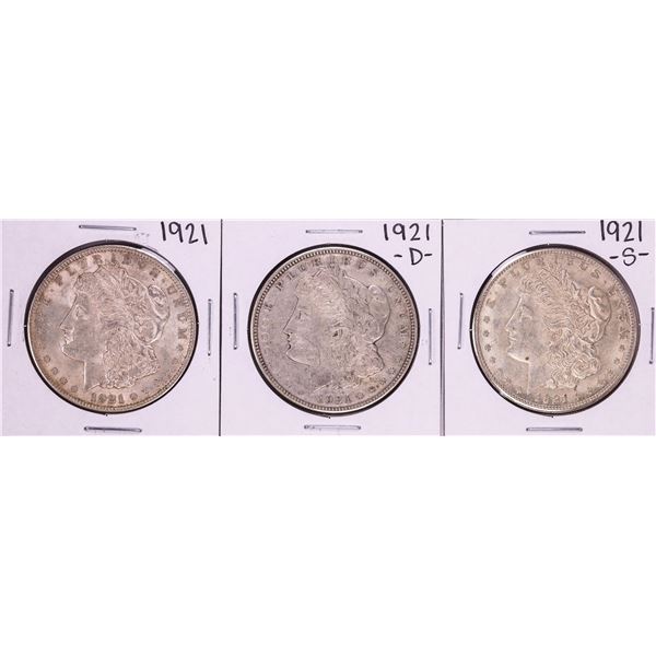 Lot of 1921-P/D/S $1 Morgan Silver Dollar Coins