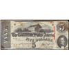 Image 1 : 1863 $5 The Confederate States of America Note