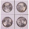 Image 2 : Lot of (4) 1980 Mexico Onza Silver Coins Nice Toning