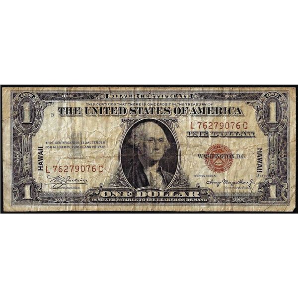 1935A $1 Hawaii WWII Emergency Issue Silver Certificate Note