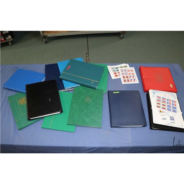 Large selection of vintage stamps and stamp albums including Indian, Netherlands, Canada, Congo, Nig