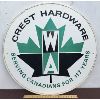 Image 1 : WOODEN CREST HARDWARE SIGN - 36 INCH DIAMETER