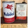 Image 2 : LOT OF 2 - MOBILOIL QUART AND MOBILGLOSS CAN