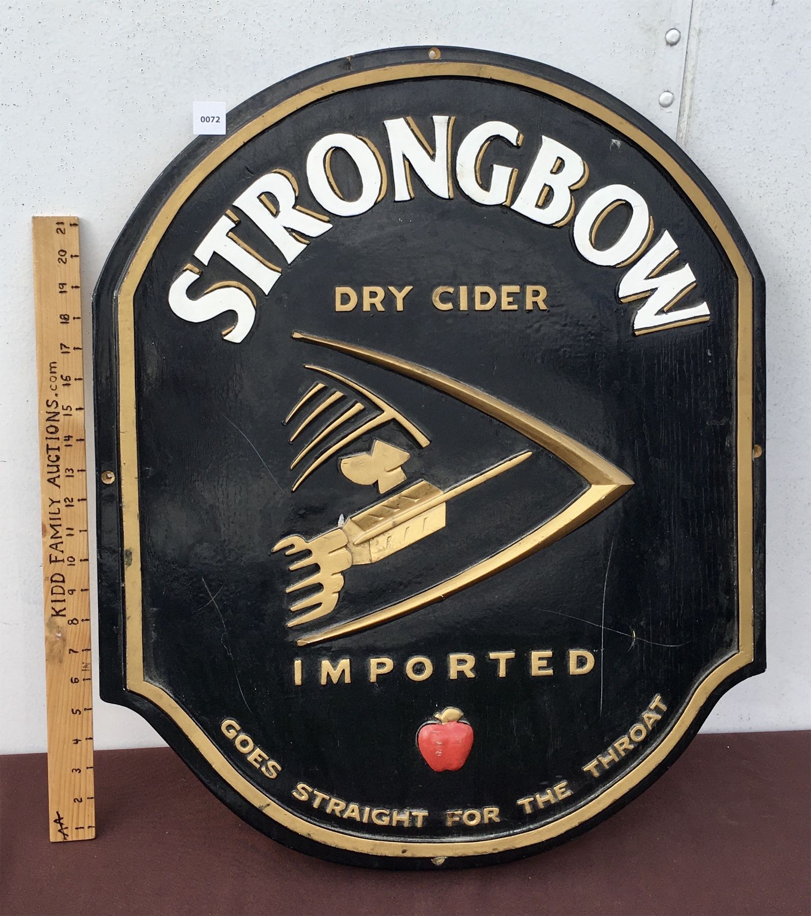 Strongbow Sign STRONGBOW CIDER FOAMBOARD SIGN - 22 X 27 INCHES - Kidd Family Auctions