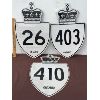 Image 1 : LOT OF 3 - ONTARIO HIGHWAY SIGNS - 18 X 29 INCHES