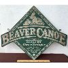 Image 1 : LARGE WOODEN BEAVER CANOE SIGN - TORONTO, CANADA - 34 X 41 INCHES