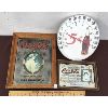 Image 1 : LOT OF 3 - COCA-COLA ADVERTISING MIRRORS AND THERMOMETER 