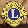 Image 1 : LIONS INTERNATIONAL CARDBOARD SIGN - 24 X 24 INCHES