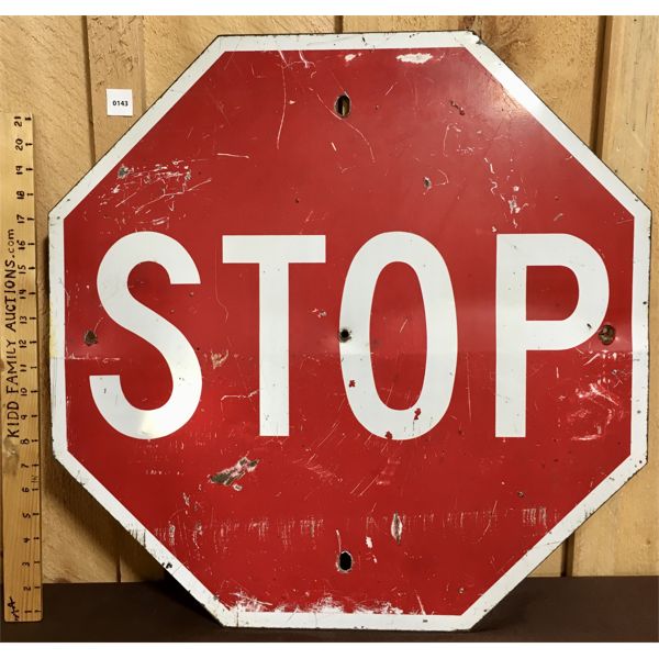 METAL STOP SIGN - 24 X 24 INCHES