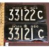 Image 1 : PAIR OF 1950 ONTARIO LICENSE PLATES