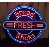 Image 1 : FRESH BREAD STICKS -  NEON RESTAURANT SIGN - 26 X 30 INCHES