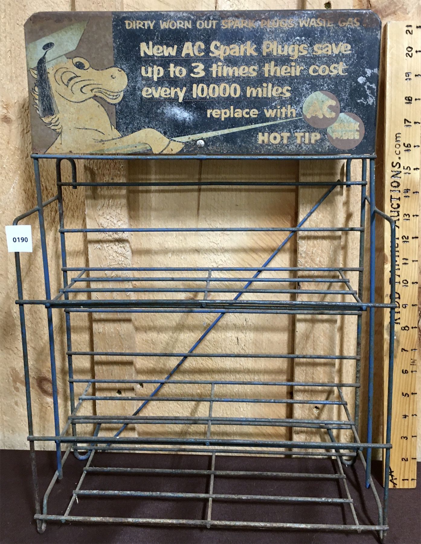 AC SPARK PLUGS COUNTERTOP DISPLAY RACK - EXCELLENT GRAPHICS - Kidd ...
