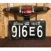 Image 1 : LIGHT UP BUICK TAIL LIGHT WITH 1946 ONTARIO LICENSE PLATE
