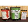 Image 2 : LOT OF 3 - MOTO-MASTER CANS - MOTOR OIL, LUBRICANT ETC.