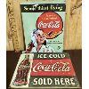 Image 1 : LOT OF 2 - COCA-COLA TIN SIGNS - 12.5 X 16 INCHES