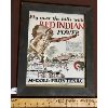 Image 1 : FRAMED RED INDIAN ADVERTISEMENT - 13.5 X 16.5 INCHES