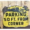 Image 1 : DOUBLE SIDED NO PARKING METAL SIGN 20.5 X 17.5 INCHES