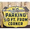 Image 2 : DOUBLE SIDED NO PARKING METAL SIGN 20.5 X 17.5 INCHES
