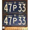 Image 1 : PAIR OF 1948 ONTARIO LICENSE PLATES
