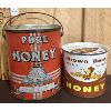 Image 1 : LOT OF 2 - HONEY TINS - 4LBS BROWN BEAR AND 9LBS PURE