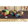 Image 2 : LOT OF 2 - KRISS THE CRICKET AND GRANPA THE FROG PULL ALONG TOYS - FISHER PRICE