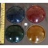 Image 1 : LOT OF 4 - RAILROAD LANTERN LENSES - 7 1/2IN DIA