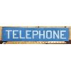 Image 1 : GLASS TELEPHONE SIGN - 5.5 X 25 INCHES