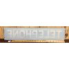Image 2 : GLASS TELEPHONE SIGN - 5.5 X 25 INCHES