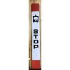 Image 1 : PLASTIC TTC STREETCAR STOP SIGN - 48 X 6.5 INCHES