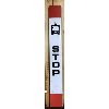 Image 1 : PLASTIC TTC STREETCAR STOP SIGN - 48 X 6.5 INCHES