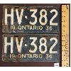 Image 1 : PAIR OF 1936 ONTARIO LICENSE PLATES