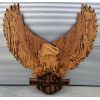 Image 1 : 3D WOODEN HARLEY-DAVIDSON EAGLE - 46 X 46 INCHES
