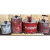 Image 1 : LOT OF 4 - GALVINIZED GAS CANS