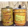 Image 1 : LOT OF 2 - 5 GAL GOLDEN SHELL AND GASOLINE CANS 