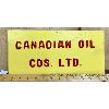 Image 1 : CANADIAN OIL COS. LTD. REPAINTED MTEAL SIGN - 14 X 6.5