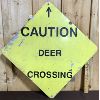 Image 2 : DOUBLE SIDED NO PARKING / DEER CROSSING METAL SIGN - 24 X 24 INCHES