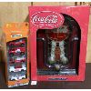 Image 1 : LOT OF 2 - COCA-COLA AM/FM ILLUMINATING RADIO AND MATCHBOX CAR SET