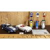 Image 1 : LOT OF 5 - 1:32 SCALE NATIONAL MOTOR MUSEUM MINT VEHICLES AND GAS PUMPS - WITH ORIGINAL BOXES