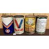 Image 2 : LOT OF 4 - WHITE ROSE, VALVOLINE, QUAKER STATE, GULF MOTOR OIL QUART CANS