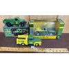 Image 1 : LOT OF 3 - JOHN DEERE DIE-CAST 1:25 SCALE TOY TRUCKS - 1946 DODGE POWER WAGON, 1956 FORD.