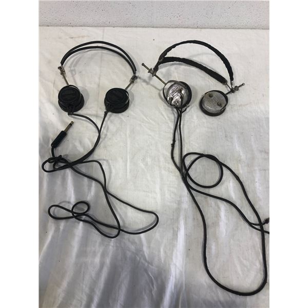 Vintage phone operator headsets