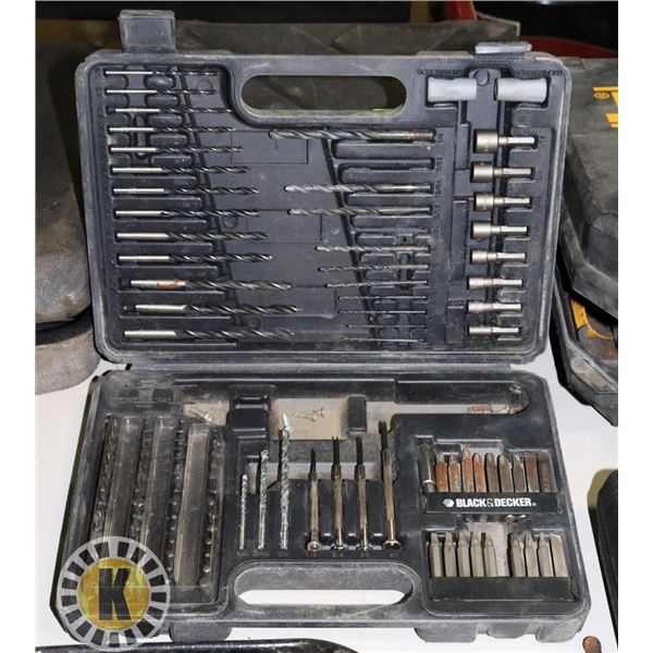 BLACK & DECKER DRILL BIT SET - INCOMPLETE