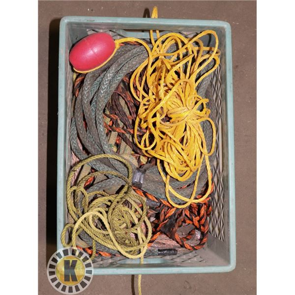 CRATE OF ASSORTED ROPE