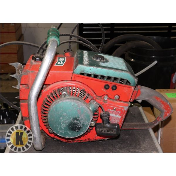 HOMELITE C91 VINTAGE CHAINSAW - NO BAR
