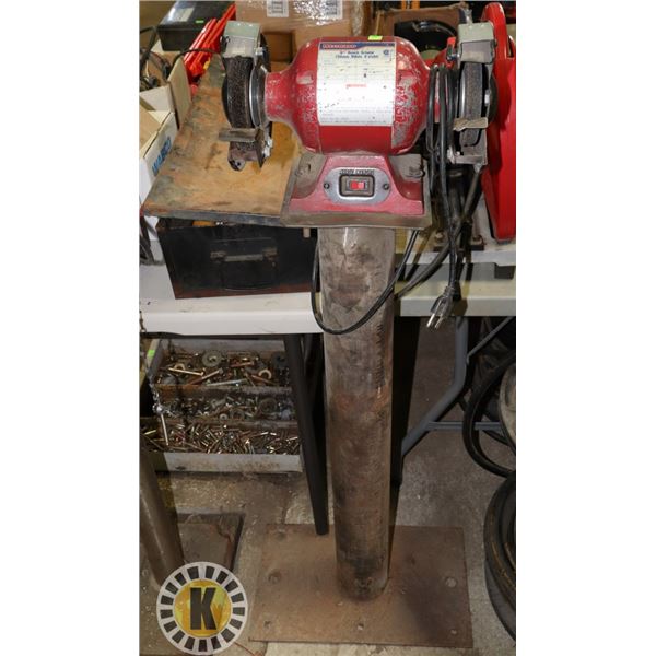 WESTWARD 6" BENCH GRINDER ON STAND
