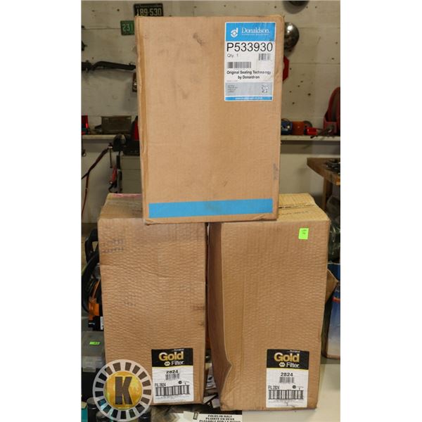 LOT OF 3 ASSORTED AIR FILTERS,