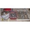 Image 1 : 3 ASSORTED BINS OF BOLTS, WASHERS & MORE