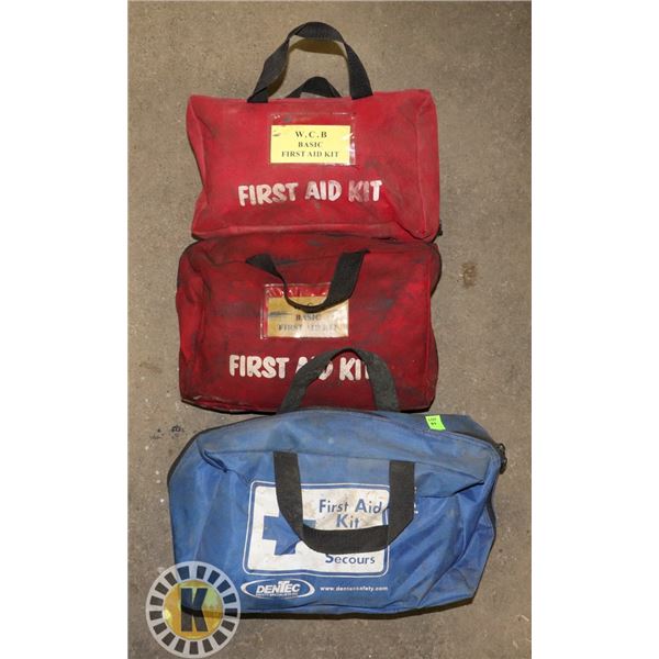LOT OF 3 FIRST AID KITS